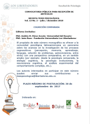 Convocatoria Tesis Psicológica 2018