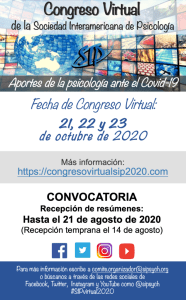 Cartel Congreso Psicología y Covid-19